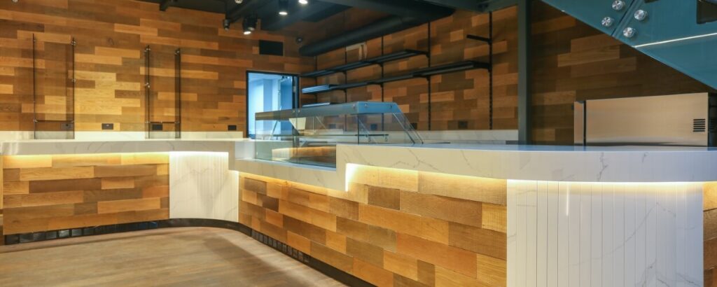 commercial joinery counter.