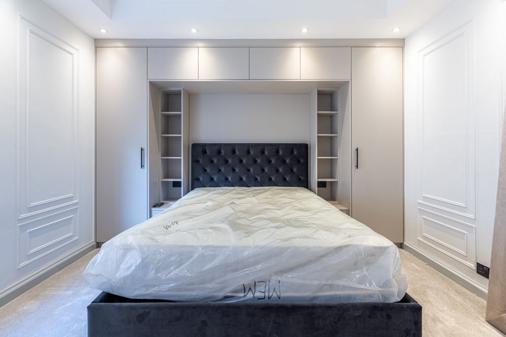 Wardrobe with bed